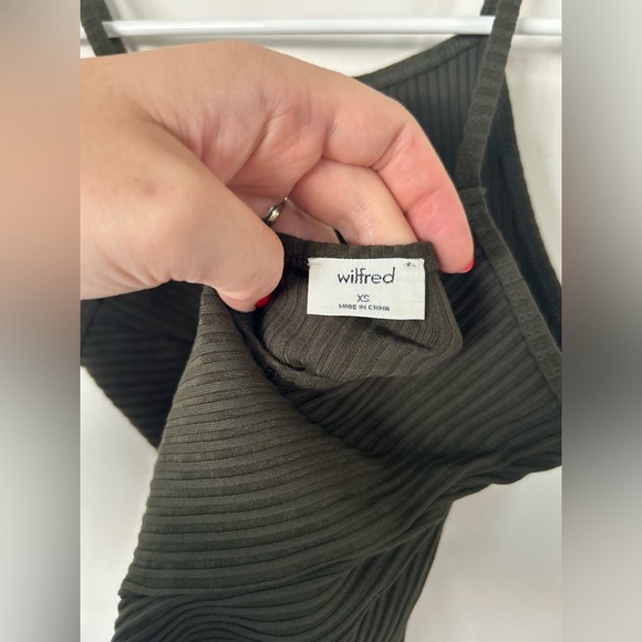 Wilfred Aritzia Annecy Bodysuit Olive Green - Picture 10 of 11